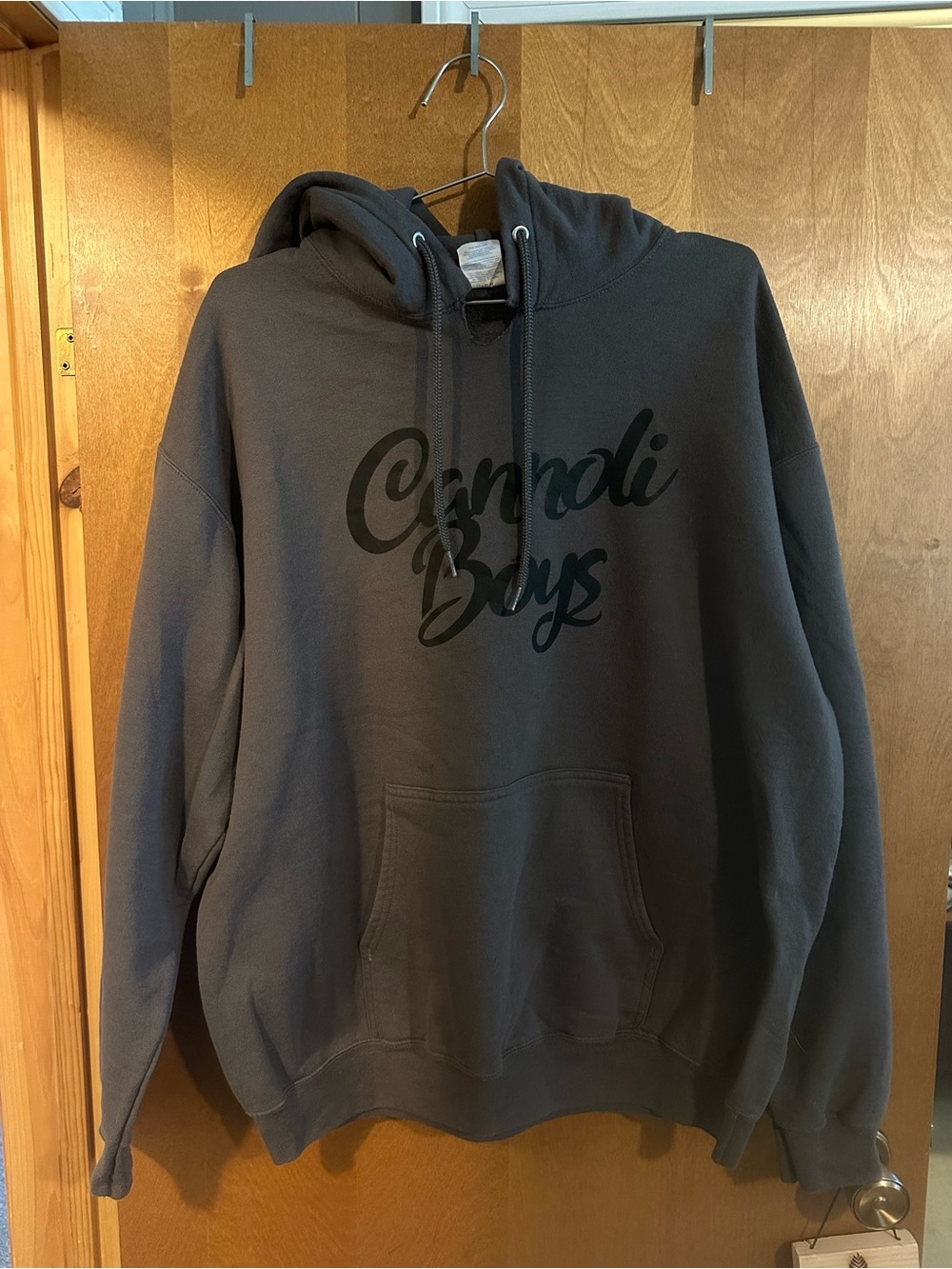 Cannoli Co. Men’s XL ‘Cannoli Boys’ Gray Hooded Sweatshirt